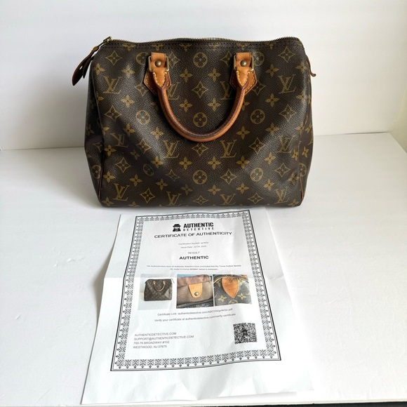 Louis Vuitton Speedy 30 Bag Vintage LV Monogram Canvas Top Handle Soft Purse - Picture 4 of 17